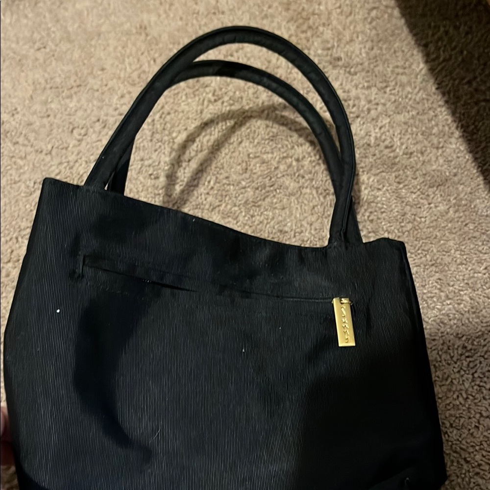 Sunny Hawaii Casual Cocktail Sleek Black Mini Bag with Gold Accent